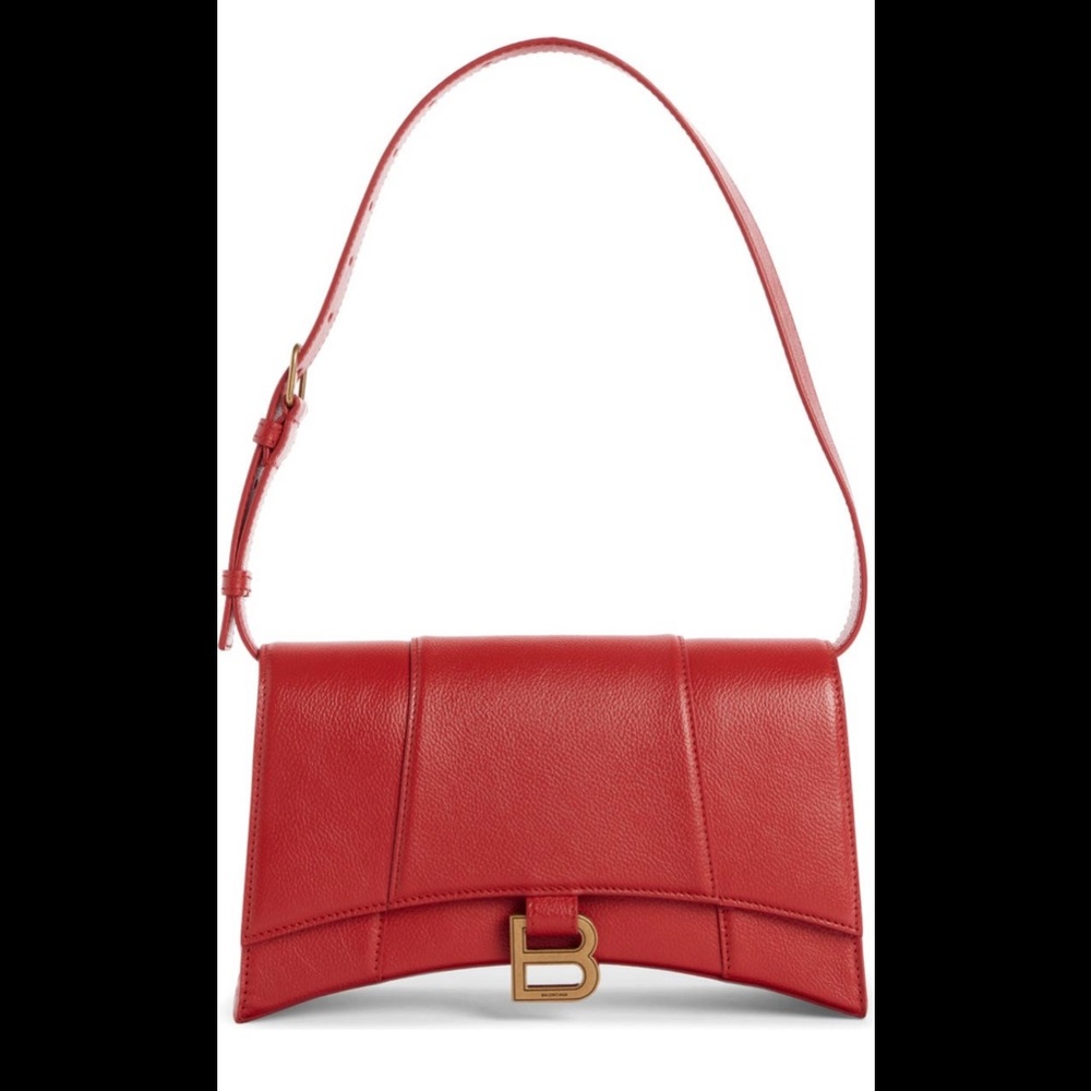 Balenciaga Red Shoulder Bag with Gold Hardware